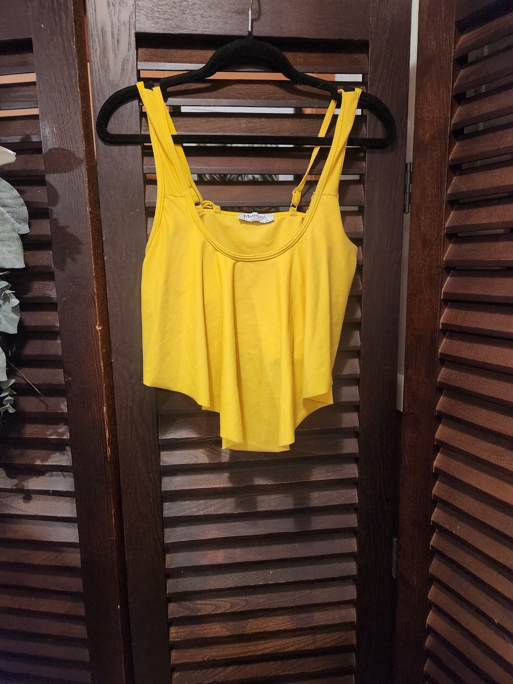 MARINA Yellow Women's Swim Bikini Tankini Top
